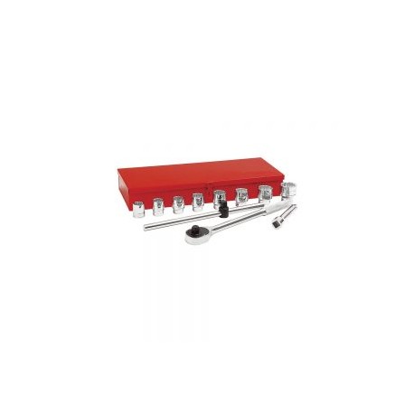 JUEGO DE DADOS Y ACCESORIOS URREA 5500NR CON 12 PIEZAS EN PULGADAS 3/4”