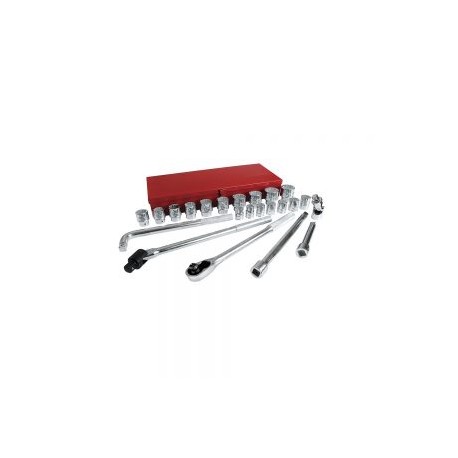 JUEGO DE DADOS Y ACCESORIOS URREA 5500C CON 24 PIEZAS 3/4”