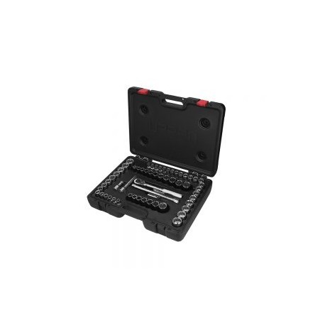 JUEGO DE DADOS Y ACCESORIOS URREA 5400PD CON 60 PIEZAS DE 1/2”