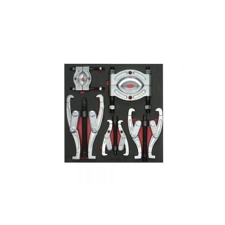 JUEGO DE EXTRACTORES Y SEPARADORES DE BALEROS URREA CH222 CON 5 PIEZAS