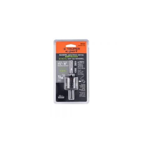 MANDRIL PARA BROCASIERRA BIMETALICA TRUPER MAND-7/16 ZANCO 3/8 PULGADAS