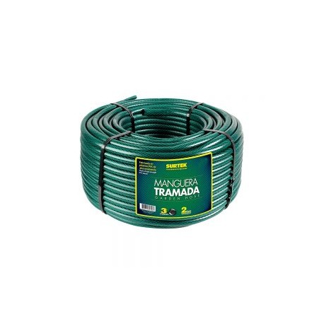 MANGUERA TRAMADA VERDE SURTEK M1T100 DE 1” ROLLO 100 METROS