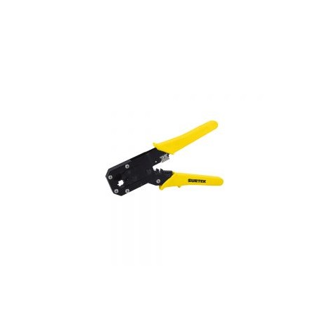 PINZA PONCHADORA MODULAR SURTEK 995 CABLE RJ12 PARA CONECTORES 9”