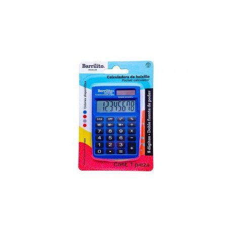 CALCULADORA DE BOLSILLO BARRILITO 8045CBB 8 DIGITOS