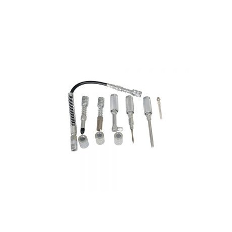 JUEGO DE ACCESORIOS PARA INYECTOR DE GRASA URREA 23600 CON 7 PIEZAS
