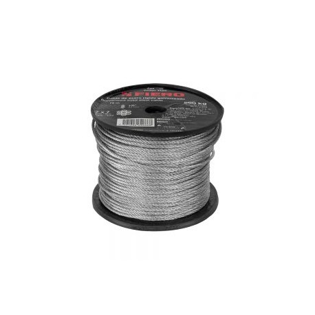 CABLE DE ACERO FIERO CAB-1/8R 7X7 HILOS 1/8 PULGADA 75 METROS