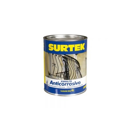 ESMALTE ANTICORROSIVO SURTEK SP30399 NEGRO 4 LITROS