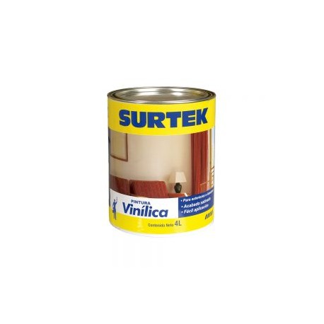 PINTURA VINÍLICA SURTEK SP20300 BLANCA 4 LITROS
