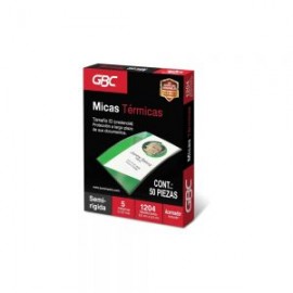 MICA TERIMICA ACCO GBC P6890 1204 PAQUETE CON 50 PIEZAS 5 MILESIMAS TAMAÑO 6.5 X 9.5 CENTIMETROS