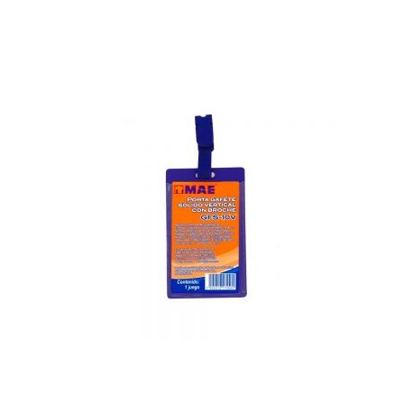 PORTA GAFETE MAE GFS-10V AZUL VERTICAL DE 9 X 5.5 CENTIMETROS