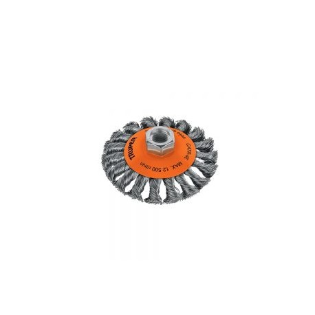 CARDA TRUPER  CATR-4E ALAMBRE TRENZADO TIPO CÓNICO 4” EJE 5/8”-11