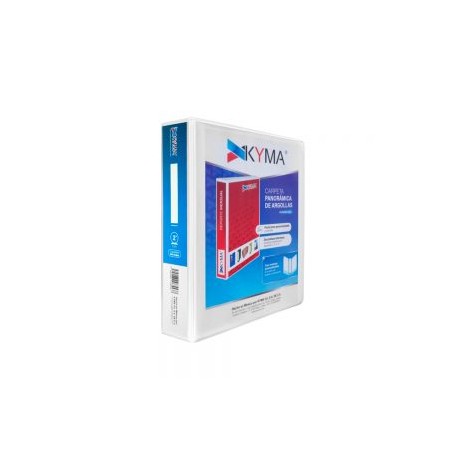 CARPETA KYMA CPKCBHO-200-BCO BLANCA TAMAÑO CARTA CON HERRAJE EN ”O” DE 2”