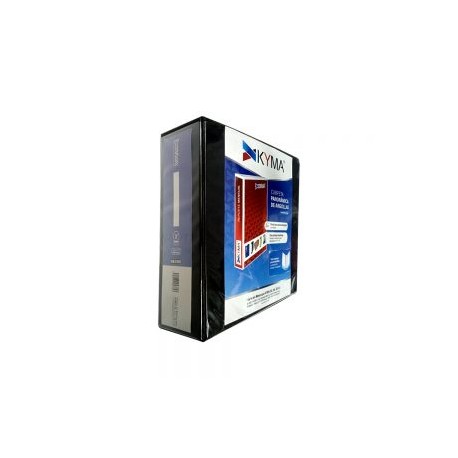 CARPETA KYMA CPKCBHO-300-NGR NEGRO TAMAÑO CARTA CON HERRAJE EN ”O” DE 3”