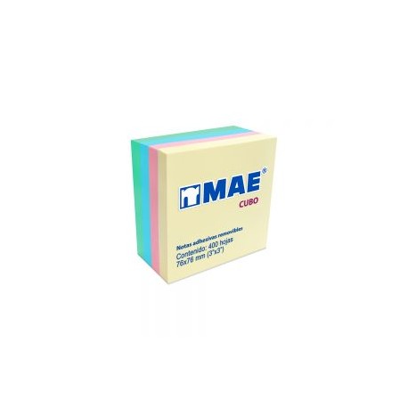 NOTAS ADHESIVAS MAE 21013 400 HOJAS DE 3” X 3”