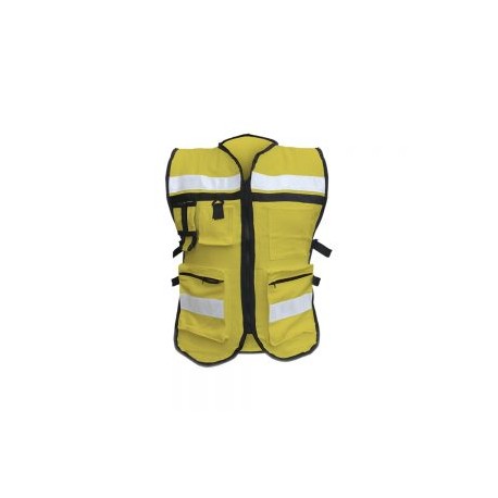CHALECO DE SEGURIDAD MR SEGURIDAD SR1049-AMC AMARILLO DE ALGODON TIPO REPORTE UNITALLA