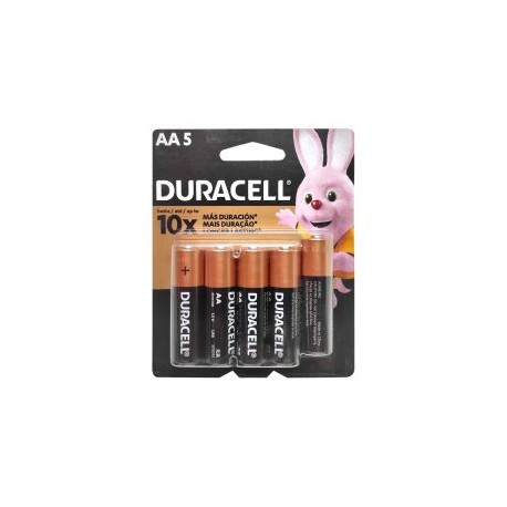 PILA ALCALINA DURACELL MN1500X5 PAQUETE CON 5 PIEZAS AA 1.5 VOLTS