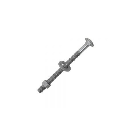 TORNILLO COCHE 3/8”-16X5” CUERDA PARCIAL ESAMBLE CON TUERCA Y RONDANA PLANA. GRADO A307 GIC