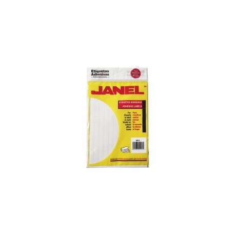 ETIQUETA ADHESIVA JANEL ECONOPACK 0913 NO.1 BLANCO PAQUETE CON 3600 PIEZAS 9 X 13 MILIMETROS