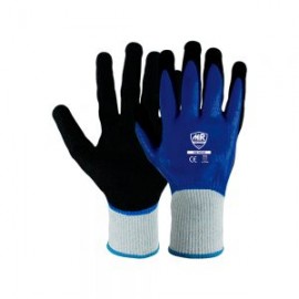 GUANTE ANTI-CORTE N5 MR SEGURIDAD SG1050 AZUL DE NITRILO AJUSTABLE TALLA 9