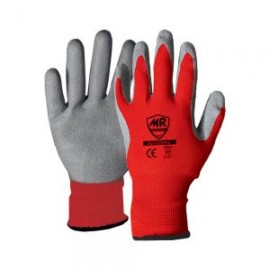 GUANTE DE POLIÉSTER CON LATEX MR SEGURIDAD SG1029-RN ROJO TALLA 9