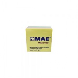 MINI CUBO DE NOTAS ADHESIVAS MAE 21204 SURTIDO 240 HOJAS DE 2” X 2”