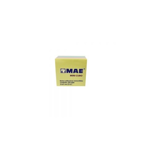 MINI CUBO DE NOTAS ADHESIVAS MAE 21204 SURTIDO 240 HOJAS DE 2” X 2”