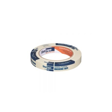 CINTA ADHESIVA MASKING TAPE SHURTAPE CP 105 204133-W DE USO GENERAL 18 MILIMETROS X 50 METROS