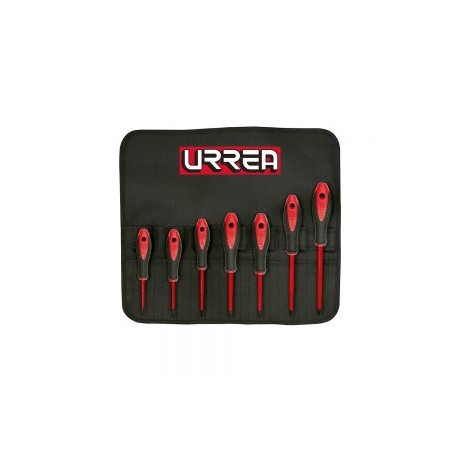 JUEGO DE DESTORNILLADORES URREA 9700BA CON 7 PIEZAS BIMATERIAL COMBINADOS PARA 1000 VOLTS