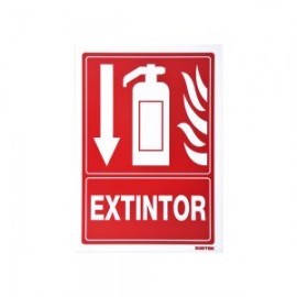 SEÑALAMIENTO EXTINTOR SURTEK SES47 ROJO 25 X 36 CENTIMETROS