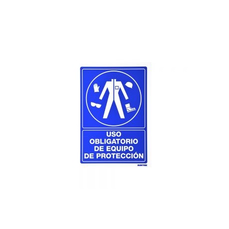 SEÑALAMIENTO USO OBLIGATORIO DE EQUIPO DE PROTECCION SES21 URREA 25 X 36 CENTIMETROS