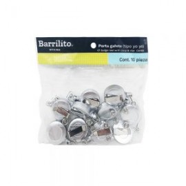 BROCHE PARA GAFETE BARRILITO CAI502 RETRÁCTIL 10 PIEZAS