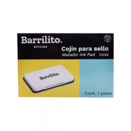 COJIN PARA SELLO CHICO BARRILITO CO3N ENTINTADO NEGRO 10 X 6 CENTIMETROS