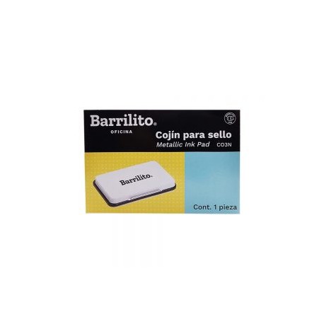 COJIN PARA SELLO CHICO BARRILITO CO3N ENTINTADO NEGRO 10 X 6 CENTIMETROS