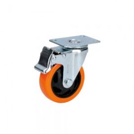RODAJA DE PVC SURTEK RV5B GIRATORIA CON FRENO DE 2”