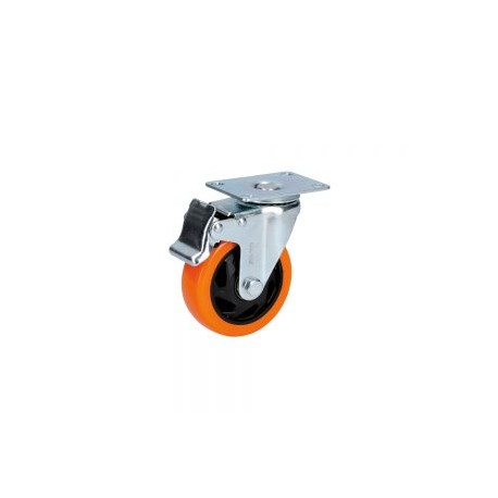 RODAJA DE PVC SURTEK RV5B GIRATORIA CON FRENO DE 2”