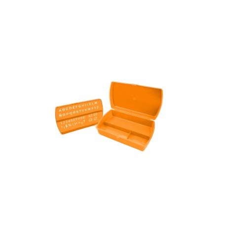 LAPICERA DE PLASTICO JANEL LAP103ES16 NARANJA MEDIANA CON PLANTILLA